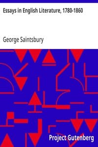 Essays in English Literature, 1780-1860