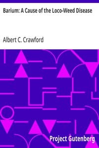 Barium: A Cause of the Loco-Weed Disease