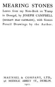 Mearing Stones: Leaves from My Note-Book on Tramp in Donegal