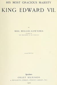 His Most Gracious Majesty King Edward VII