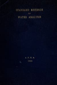 Standard methods for the examination of water and sewage