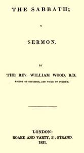 The Sabbath: A Sermon