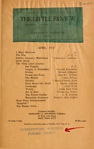 The Little Review, April 1917 (Vol. 3, No. 10)