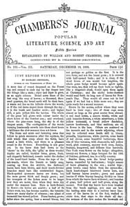 Chambers's Journal of Popular Literature, Science, and Art, fifth series, no. 155, vol. III, December 18, 1886