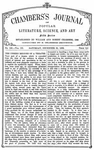 Chambers's Journal of Popular Literature, Science, and Art, fifth series, no. 156, vol. III, December 25, 1886