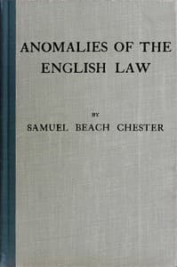 Anomalies of the English law