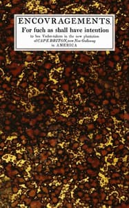 Encovragements, for such as shall have intention to bee vnder-takers in the new plantation of Cape Briton, now New Galloway in America