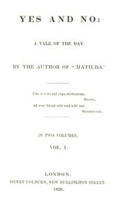 Yes and no, Volume 1 (of 2) : $b A tale of the day