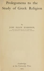 Prolegomena to the study of Greek religion